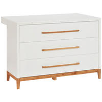 WICKELKOMMODE Scandic Weiß, Eichefarben  - Eichefarben/Weiß, Design, Holz/Holzwerkstoff (135/92/47cm) - Jimmylee