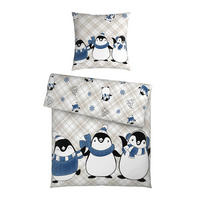 BETTWÄSCHE 2-teilig Flanell 135/200 cm  - Dunkelblau/Grau, Textil (135/200cm) - Esposa