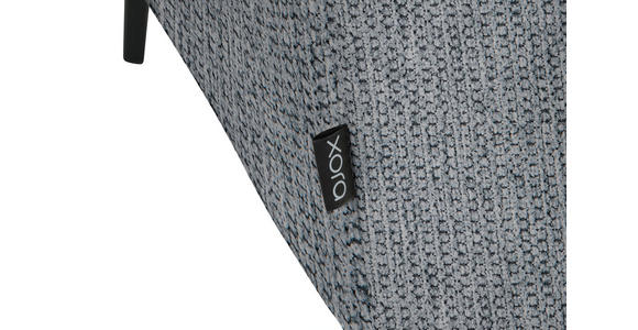 ECKSOFA in Webstoff Hellgrau 280/205 cm - Hellgrau/Schwarz, Design, Textil/Metall (280/205cm) - Xora