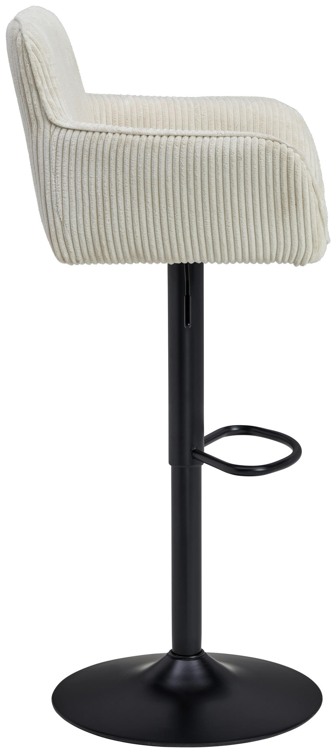 BARHOCKER in Schwarz, Beige  - Beige/Schwarz, MODERN, Textil/Metall (55/91.5-113/52cm) - Livetastic