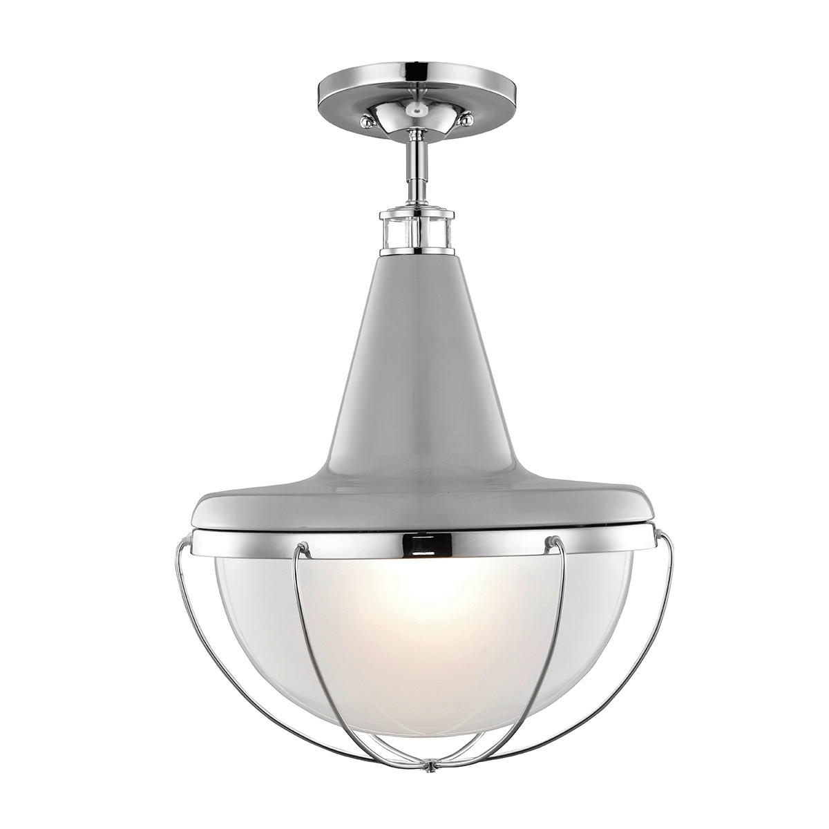 HÄNGELEUCHTE Elstead Livingston 35.2/43.8 cm   - Nickelfarben, Design, Metall (35.2/43.8cm) - Elstead Lighting