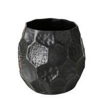 MÉCSESTARTÓ - fekete, Design, fém (13/12,5cm)