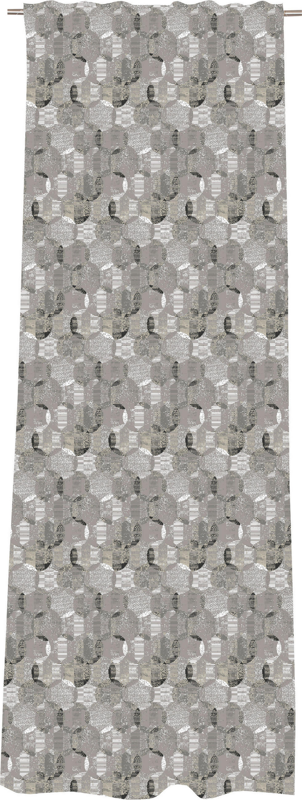 FERTIGVORHANG  transparent   130/250 cm  - Dunkelgrau/Hellgrau, Design, Textil (130/250cm) - Esprit