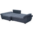 ECKSOFA Anthrazit Flachgewebe  - Anthrazit/Schwarz, Design, Kunststoff/Textil (175/278cm) - Xora