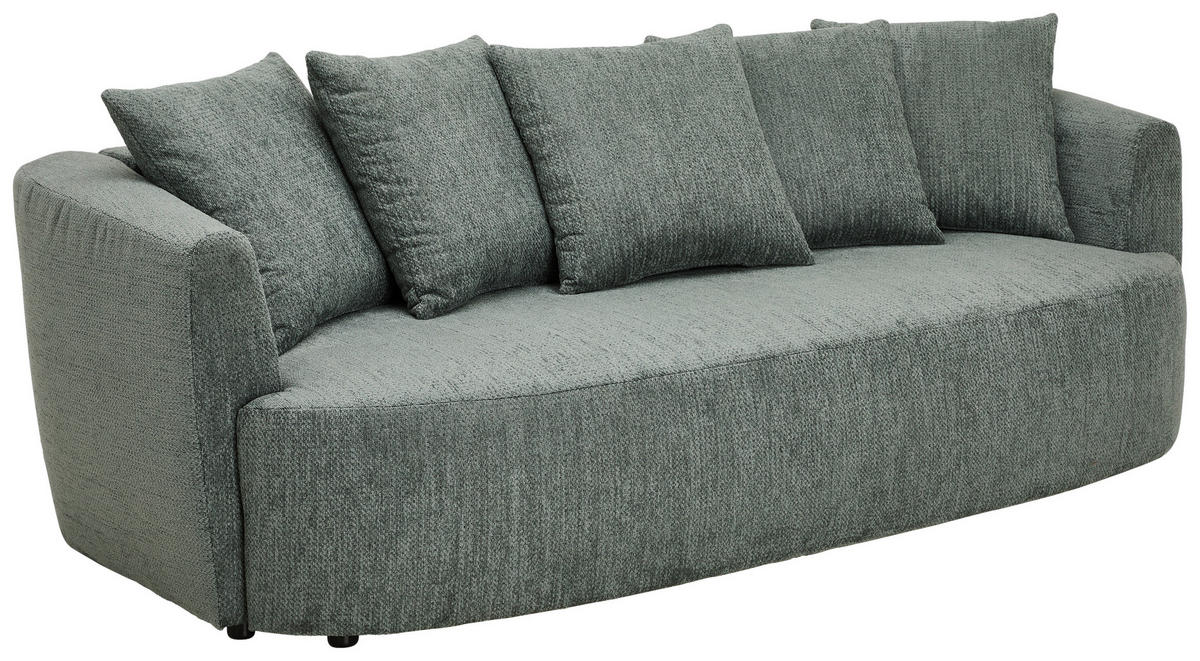 SCHLAFSOFA Chenille Dunkelgrün  - Dunkelgrün/Schwarz, KONVENTIONELL, Kunststoff/Textil (238/74/107cm) - Carryhome