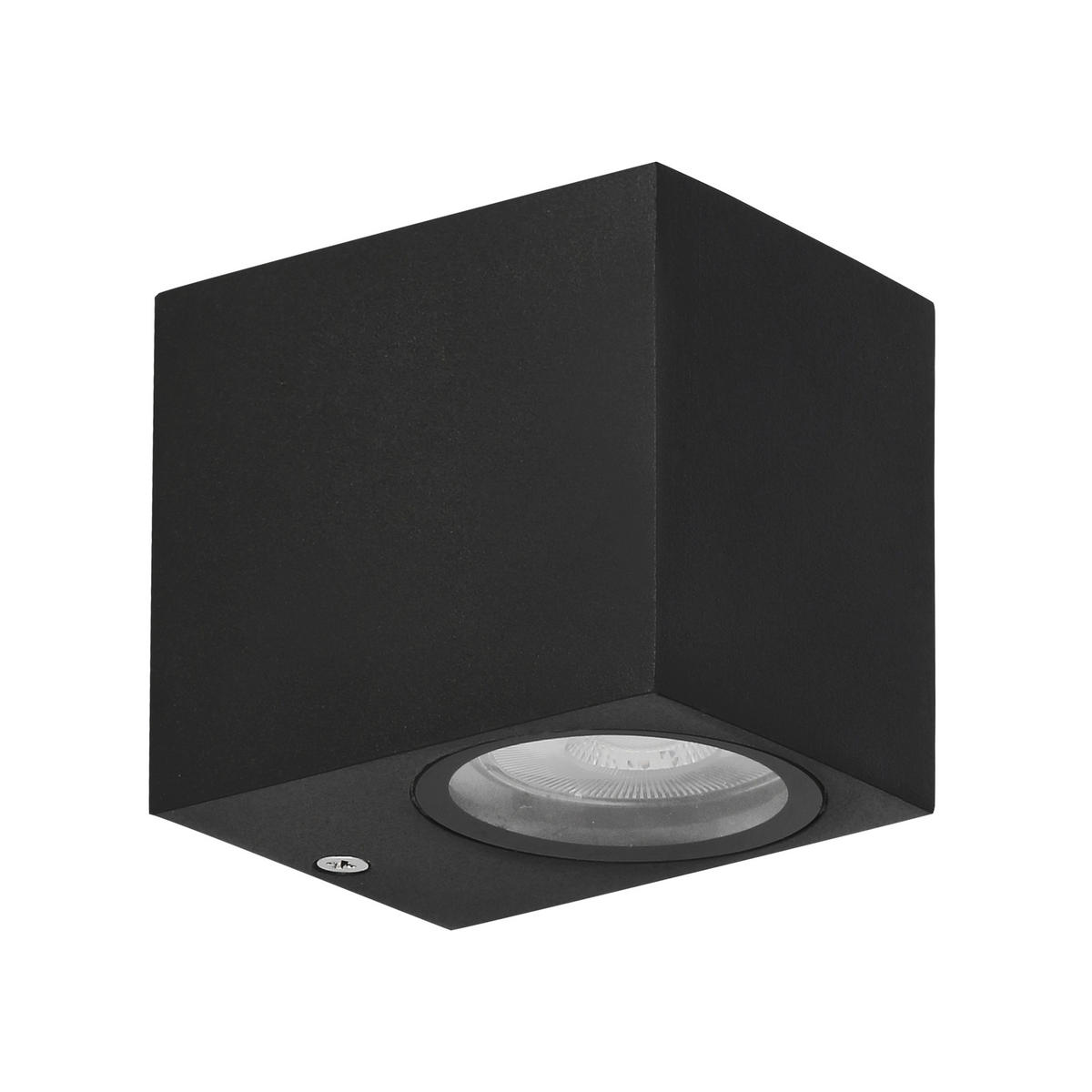 AUßENWANDLEUCHTE Lobelia 6.5/9/8 cm  - Schwarz, Design, Metall (6.5/9/8cm)