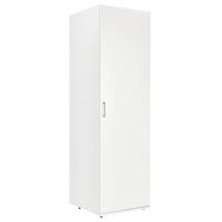 MEHRZWECKSCHRANK 60/206/65,5 cm  in Weiß  - Silberfarben/Weiß, Design, Holzwerkstoff/Metall (60/206/65,5cm)