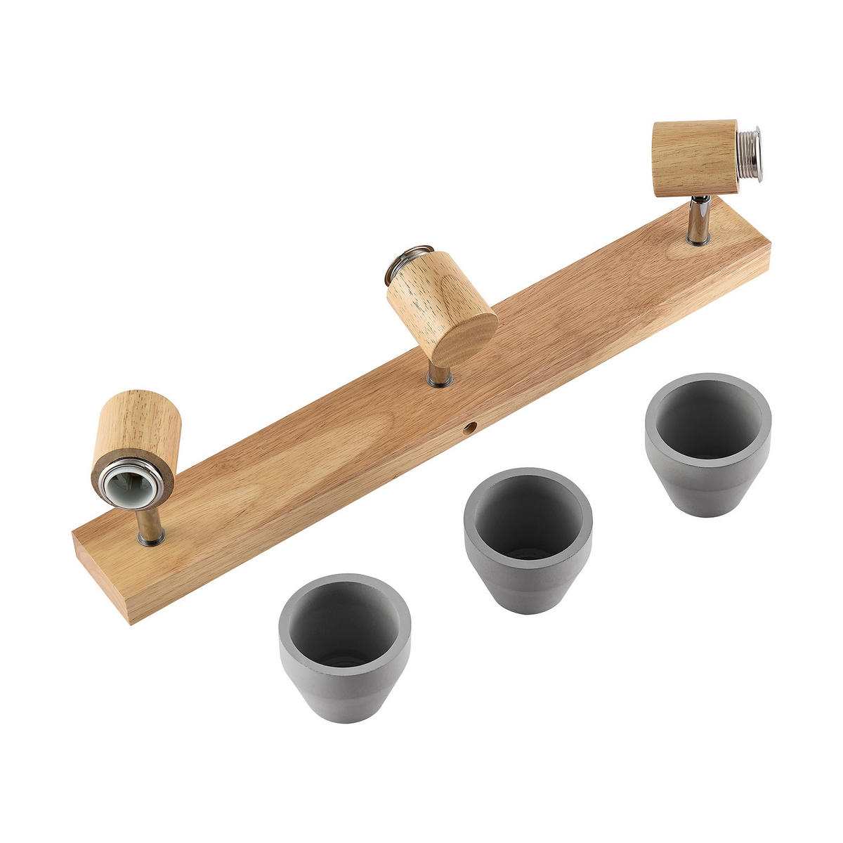 STRAHLER Alina 57/7,2/12,3 cm  - Eschefarben/Grau, Natur, Holz/Stein (57/7,2/12,3cm) - Novel