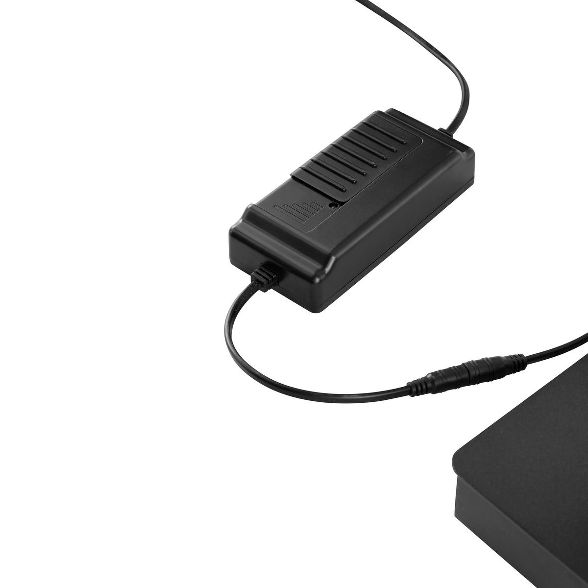 LED-STEHLEUCHTE Banda 17/163/17 cm  - Schwarz, Design, Glas/Metall (17/163/17cm) - Brilliant