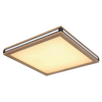 LED-DECKENLEUCHTE 24 W    45/45/7,5 cm  - Weiss/Dunkelbraun, Natur, Holzwerkstoff/Kunststoff (45/45/7,5cm) - Globo