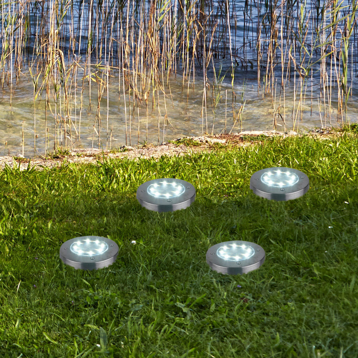 SOLARNA SVETILJKA - boja nerđajućeg čelika/crna, Lajfstajl, metal/plastika (11,8/13cm) - Ambia Garden