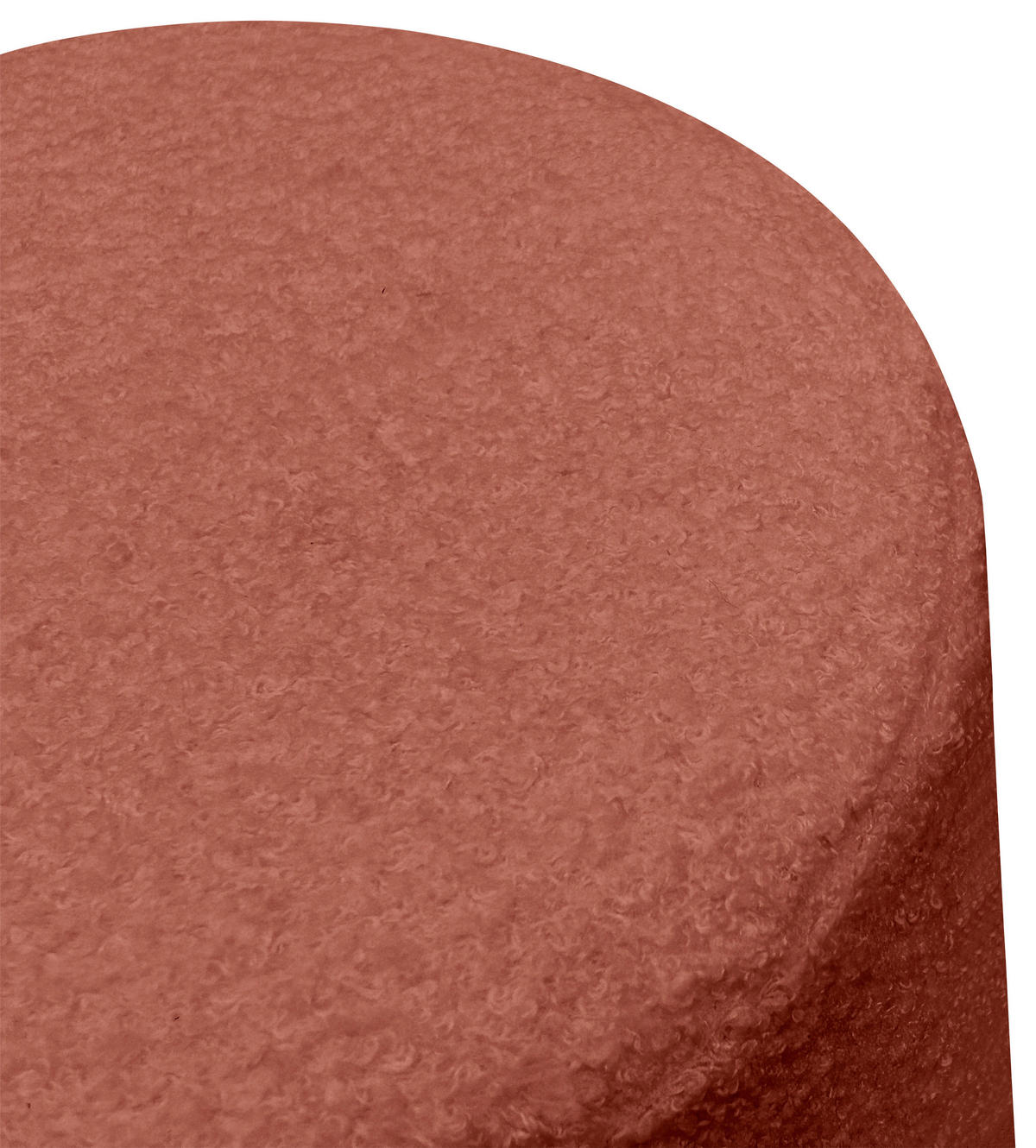 HOCKER Teddystoff Rostfarben  - Rostfarben/Weiß, Trend, Kunststoff/Textil (35/35/36cm) - Novel
