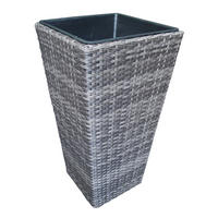 PFLANZENTOPF - Grau, Basics, Kunststoff/Metall (36/70/36cm) - Ambia Garden