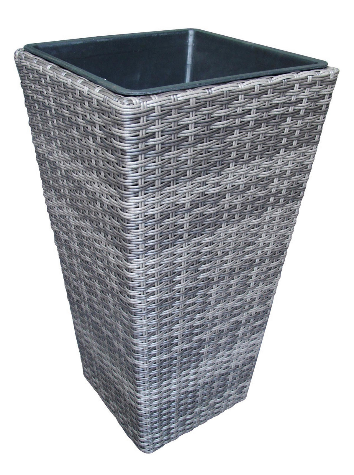 PFLANZENTOPF - Grau, Basics, Kunststoff/Metall (36/70/36cm) - Ambia Garden