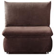 SCHLAFSESSEL  mit Lederlook Braun  - Braun, Design, Kunststoff/Textil (90/89/83cm) - Novel