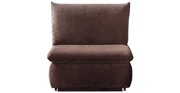 SCHLAFSESSEL mit Lederlook Braun - Braun, Design, Kunststoff/Textil (90/89/83cm) - Novel
