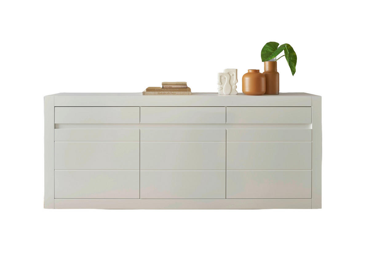 SIDEBOARD  217/90/42 cm 3 Schublade(n)  - Eichefarben/Weiß, Design, Holzwerkstoff (217/90/42cm) - MID.YOU