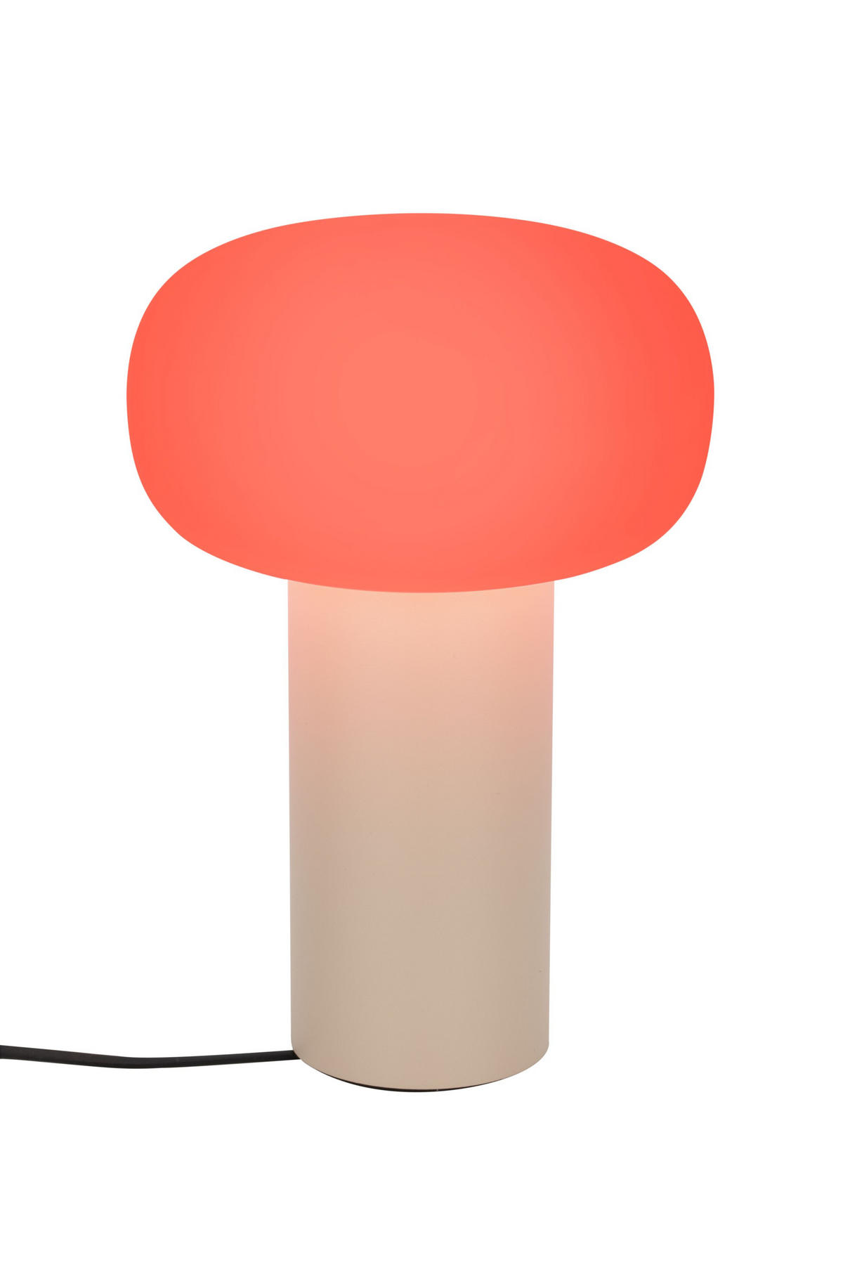 AKKU-TISCHLEUCHTE 13/19 cm   - Sandfarben/Weiß, Design, Glas/Metall (13/19cm) - Dieter Knoll