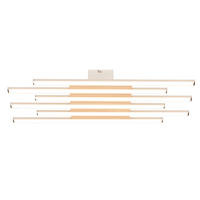LED PLAFONJERA Chandler  - bela/ecru, Osnovno, metal/pločasti materijal (60/22/6cm) - Novel