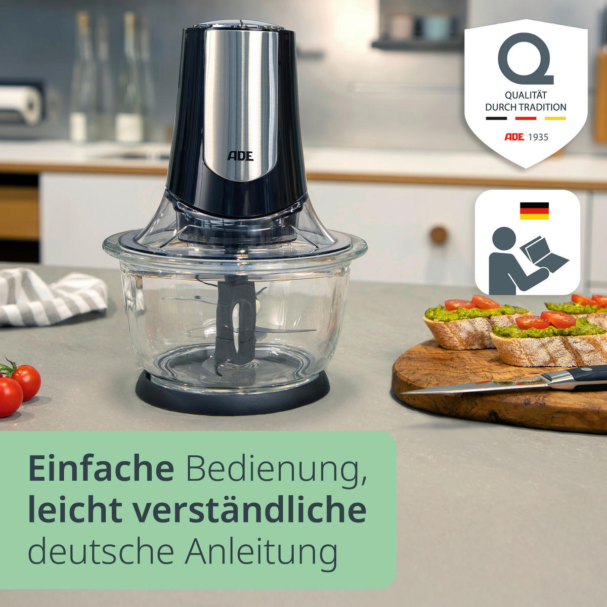 UNIVERSALZERKLEINERER elektr. Zerkleinerer  - Schwarz, Basics, Kunststoff/Metall (17,7/17,7/25,6cm) - ADE