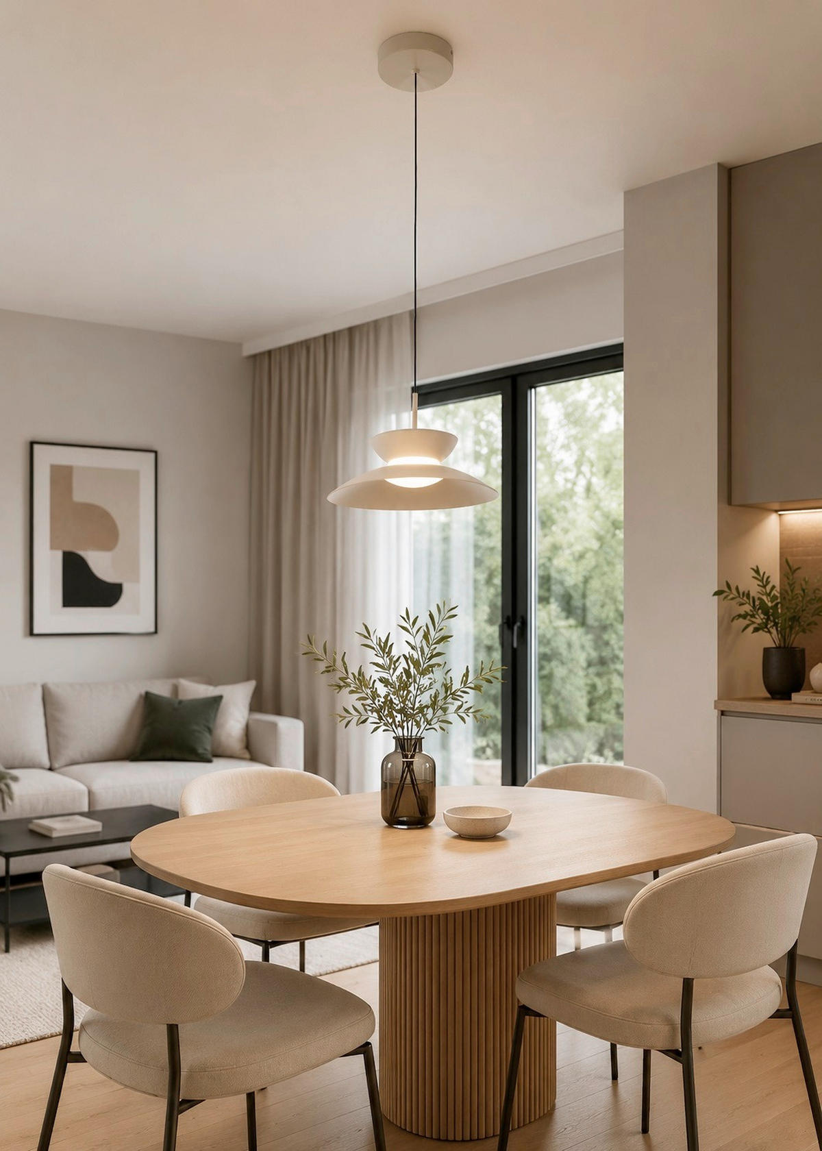 LED-HÄNGELEUCHTE Gubbio 22/150/22 cm  - Sandfarben, Design, Metall (22/150/22cm)