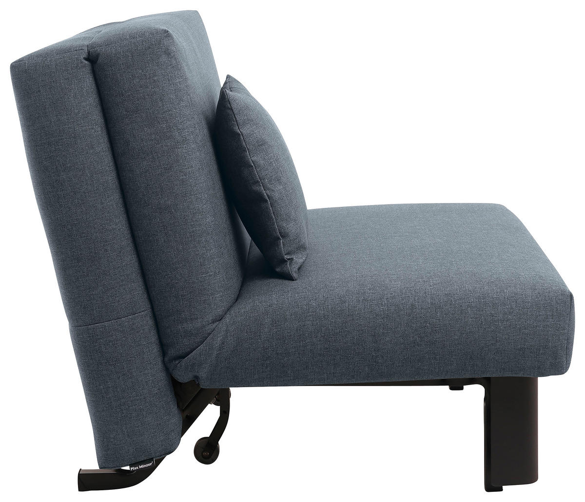 SCHLAFSESSEL in Flachgewebe Grau  - Schwarz/Grau, Design, Textil/Metall (85/85/100cm) - Max Winzer