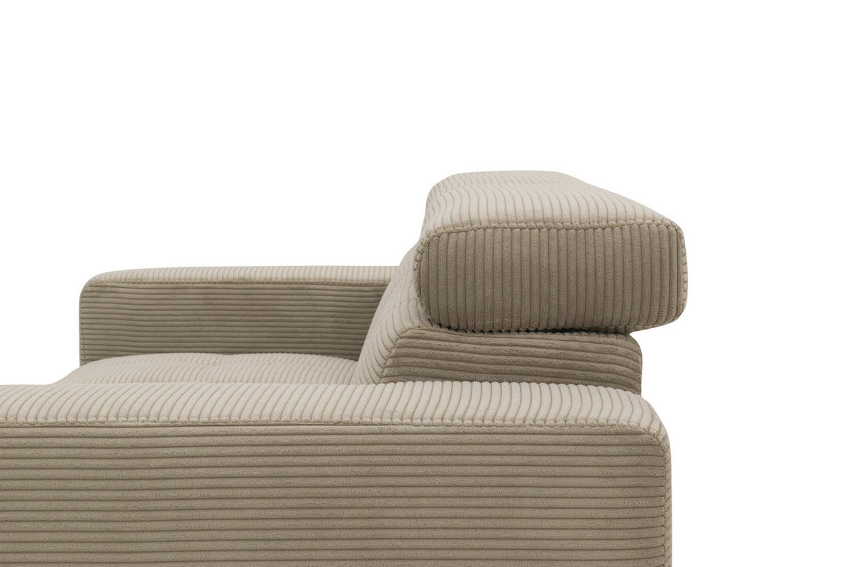 2-SITZER-SOFA TRENTO Mikrofaser Taupe  - Taupe/Dunkelgrau, MODERN, Textil/Metall (208/79/104cm) - MID.YOU