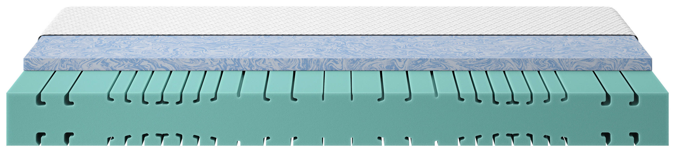 KALTSCHAUMMATRATZE 90/200 cm Höhe ca. 22 cm  - Basics, Textil (90/200cm) - Novel