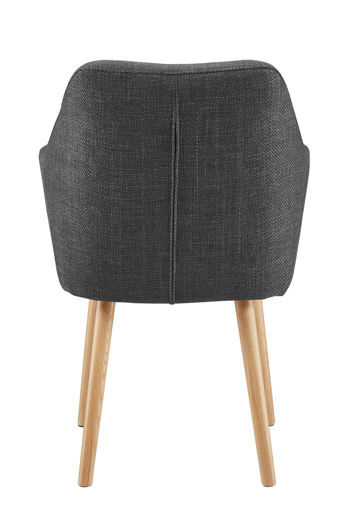 ARMLEHNSTUHL  in Struktur  - Dunkelgrau/Naturfarben, MODERN, Holz/Textil (62/84/60cm) - Livetastic