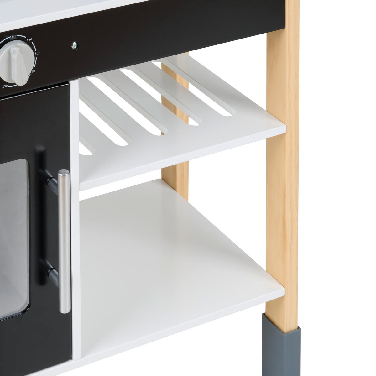 KINDERKÜCHE  - Schwarz/Naturfarben, Trend, Holzwerkstoff/Kunststoff (60/29,5/92cm) - My Baby Lou