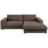 ECKSOFA in Flachgewebe Braun  - Schwarz/Braun, Design, Kunststoff/Textil (270/190cm) - Lomoco
