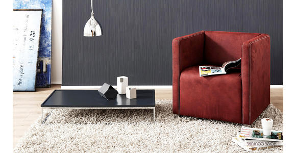 SESSEL in Textil Bordeaux - Chromfarben/Bordeaux, Design, Textil/Metall (66/67/68cm) - Hom`in