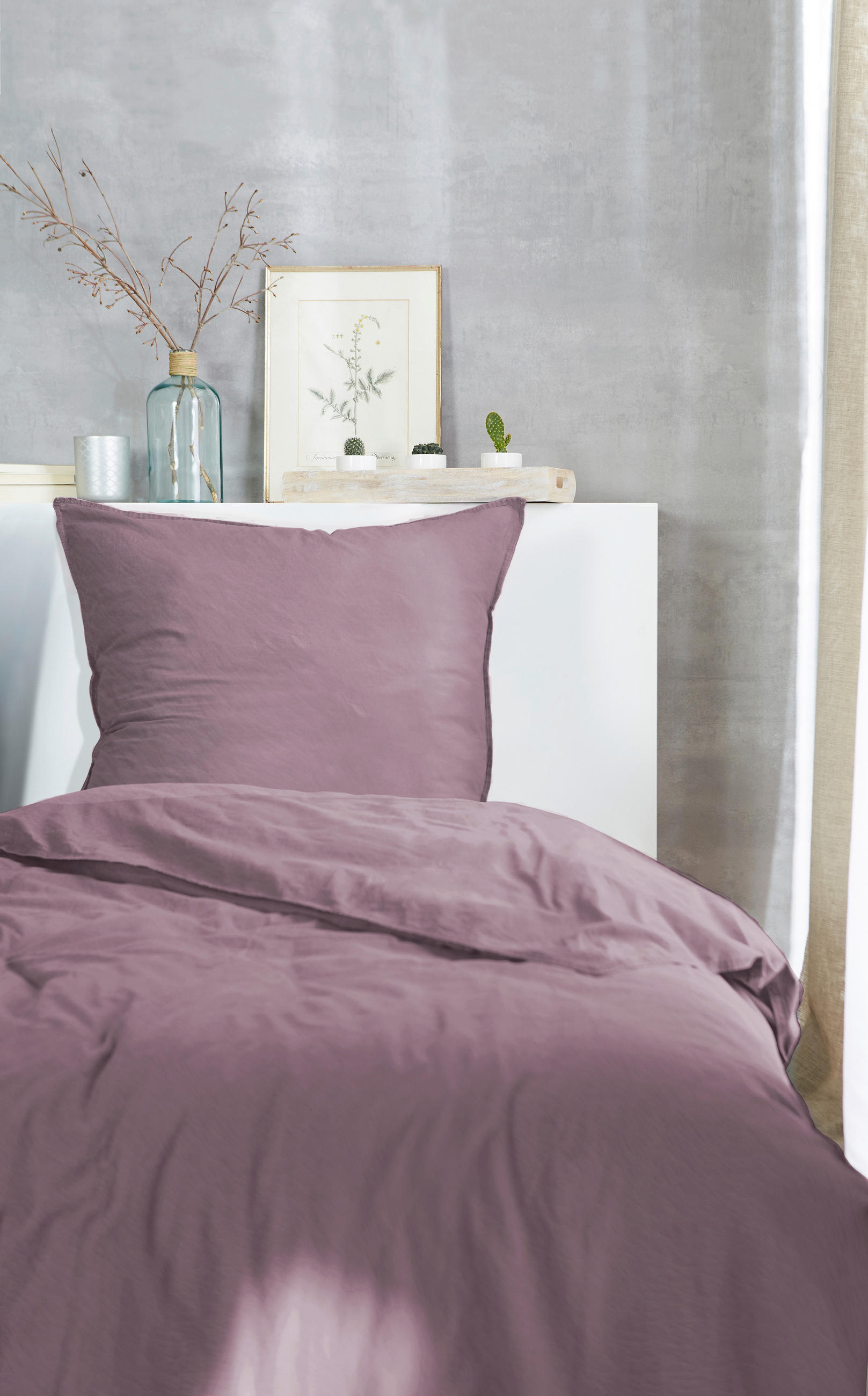 BETTWÄSCHE Flanell 155/220 cm  - Beere, Basics, Textil (155/220cm)