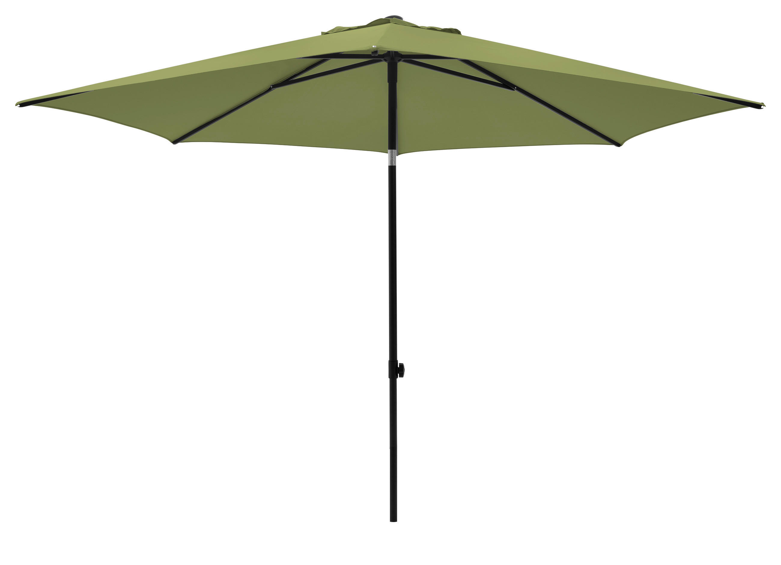 SONNENSCHIRM 250 cm Grün  - Schwarz/Grün, Basics, Kunststoff/Textil (250/250cm)