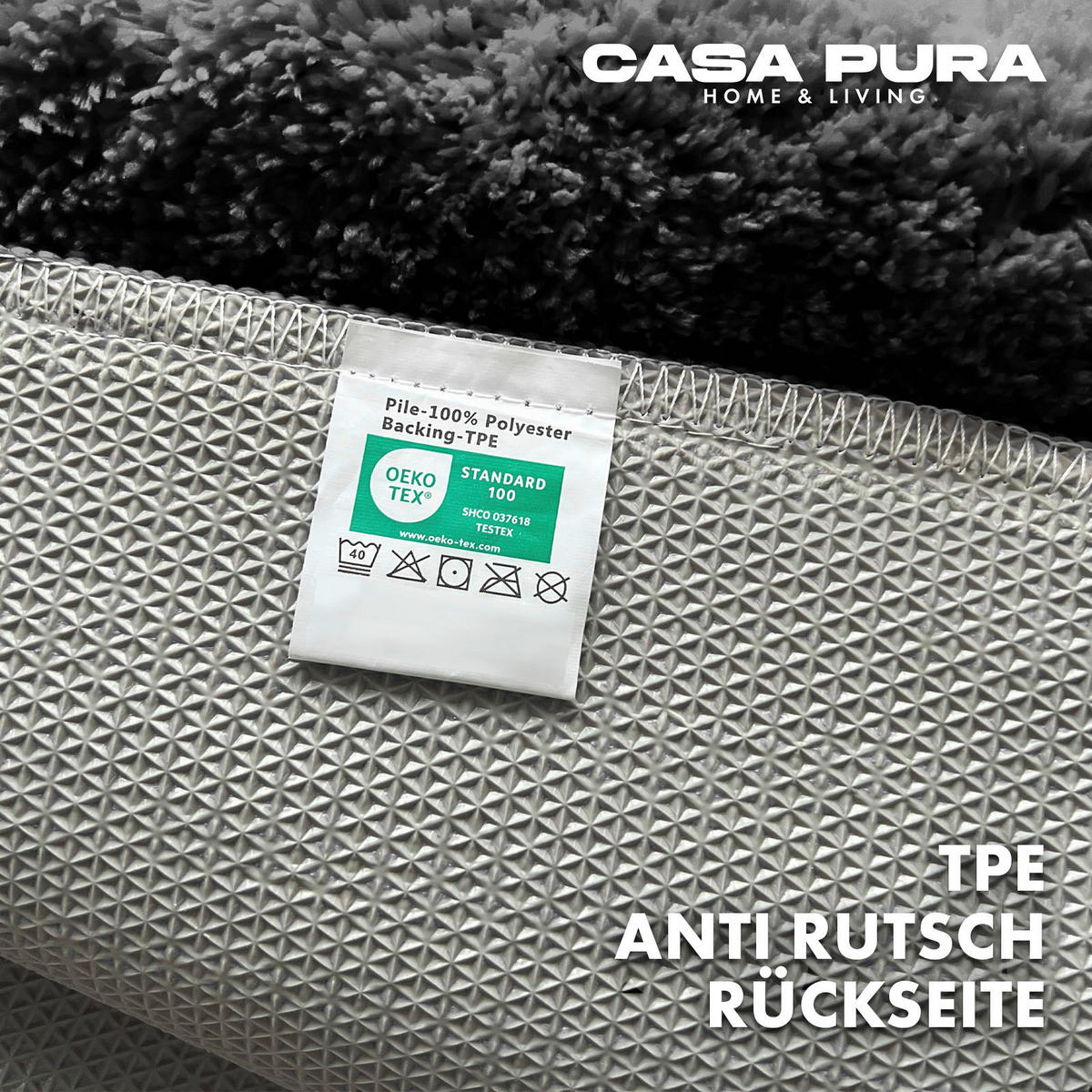 BADEMATTE SKY Schwarz 80/150 cm  - Schwarz, Basics, Kunststoff/Textil (80/150cm) - Floordirekt