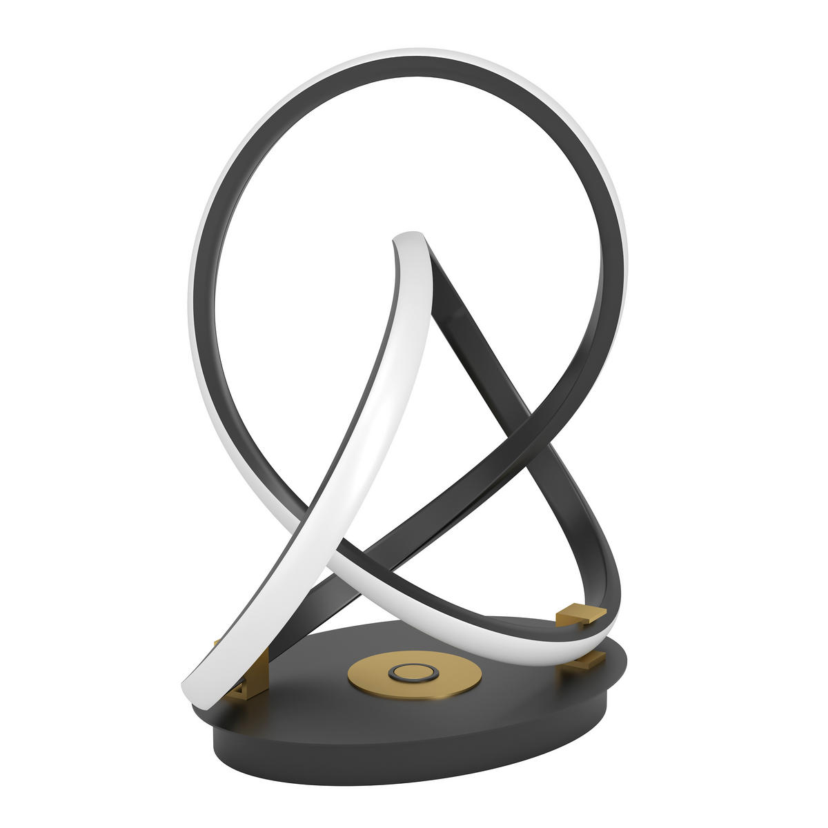 LED-TISCHLEUCHTE INDIGO 28/14/33 cm   - Goldfarben/Schwarz, Design, Metall (28/14/33cm) - Eglo