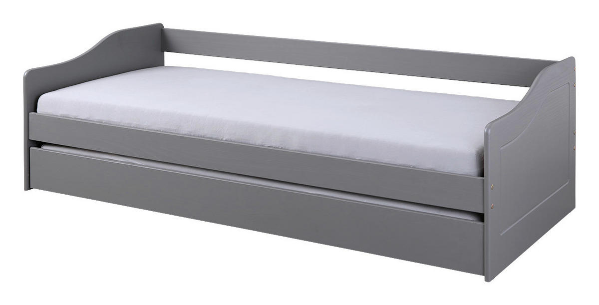 AUSZIEHBETT 90/200 cm Grau  - Grau, Modern, Holz (90/200cm) - MID.YOU