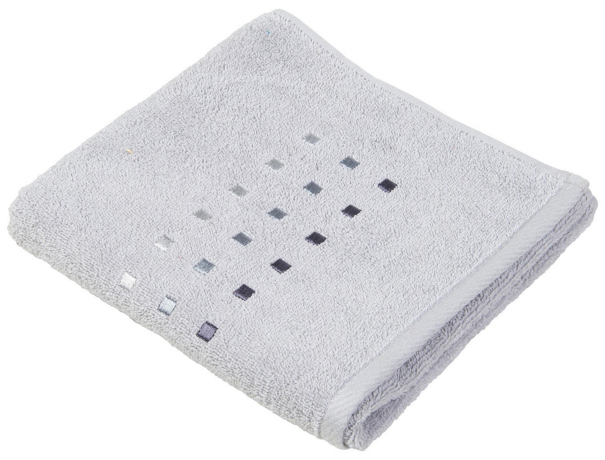HANDTUCH 50/100 cm QUATTRO Silberfarben  - Silberfarben, KONVENTIONELL, Textil (50/100cm) - Esposa