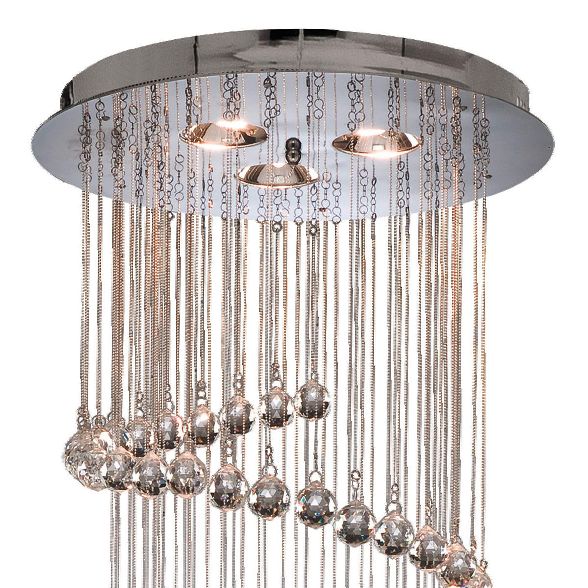 TAKLAMPA Hallway 39/80 cm  - kromfärg, Design, metall/glas (39/80cm)