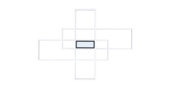 LED-DECKENLEUCHTE 100/75/7 cm - Schwarz, Basics, Kunststoff/Metall (100/75/7cm) - Novel