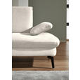 ECKSOFA in Chenille, Mikrofaser Creme  - Creme/Schwarz, Design, Textil/Metall (157/299cm) - Dieter Knoll