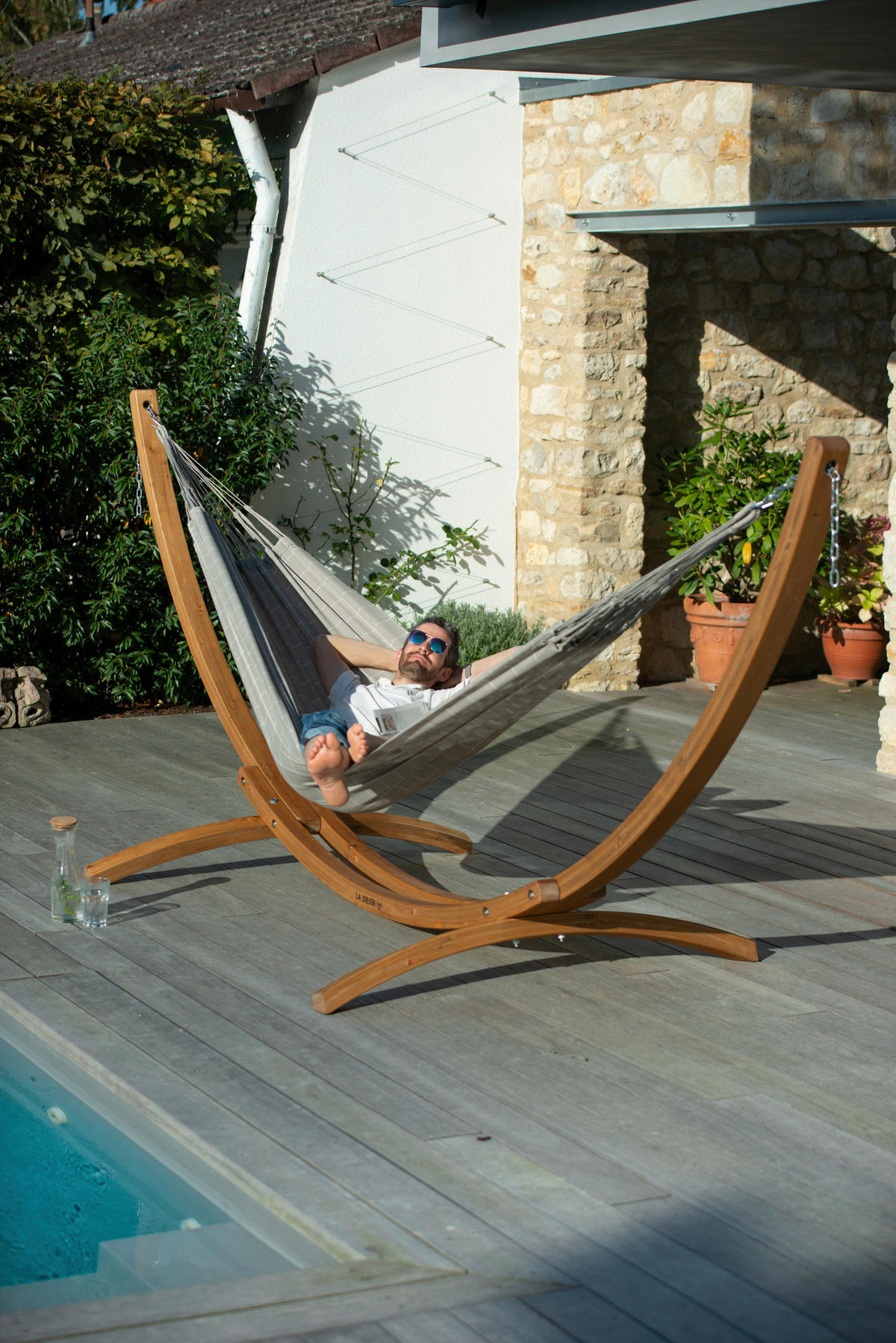 HÄNGEMATTE  - Sandfarben, KONVENTIONELL, Textil (160/350cm) - La Siesta