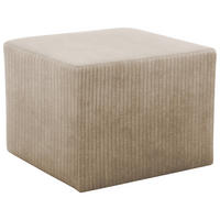HOCKER Cord, Mikrofaser Taupe  - Taupe/Schwarz, Design, Kunststoff/Textil (59/44/59cm) - MID.YOU