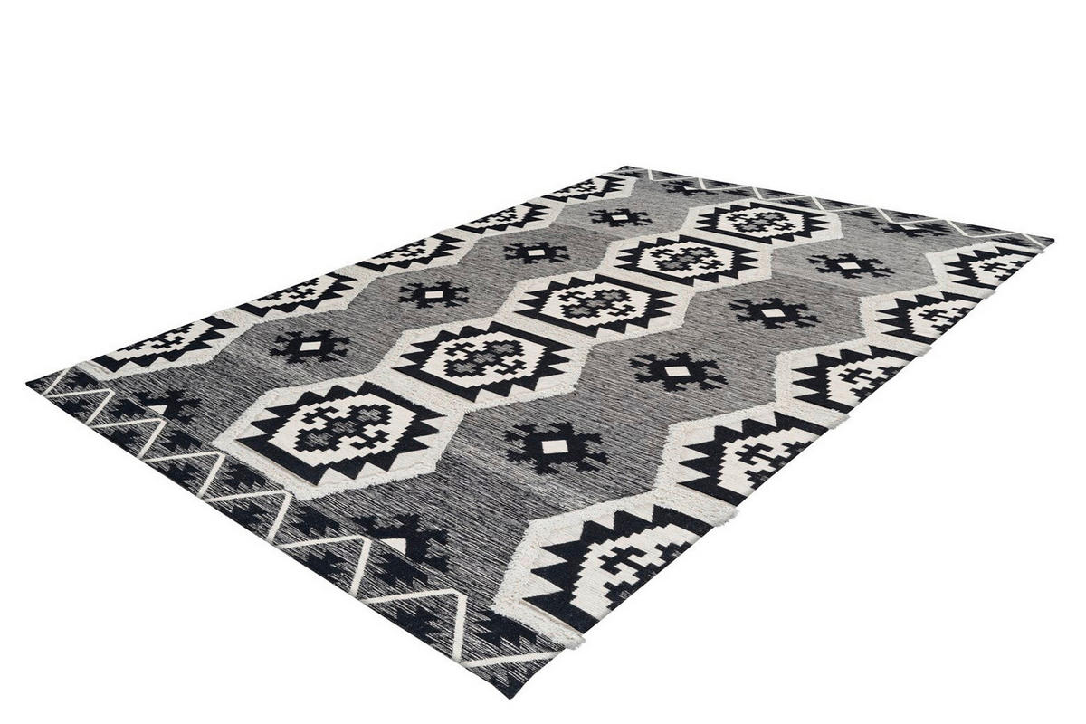 FLACHWEBETEPPICH 160/230 cm Grau  - Grau, Design, Textil (160/230cm) - Novel