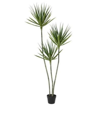 VEŠTAČKA BILJKA     80/160/80 cm         - zelena/braon, Osnovno, kamen/metal (80/160/80cm) - Ambia Home