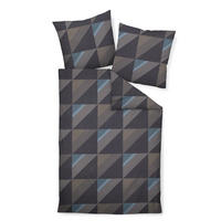 BETTWÄSCHE J.D. Makosatin 135/200 cm  - Blau/Dunkelblau, Design, Textil (135/200cm) - Janine