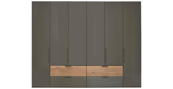 DREHTÜRENSCHRANK in Graubraun - Graubraun, KONVENTIONELL, Glas/Holzwerkstoff (300/216/58cm) - Dieter Knoll