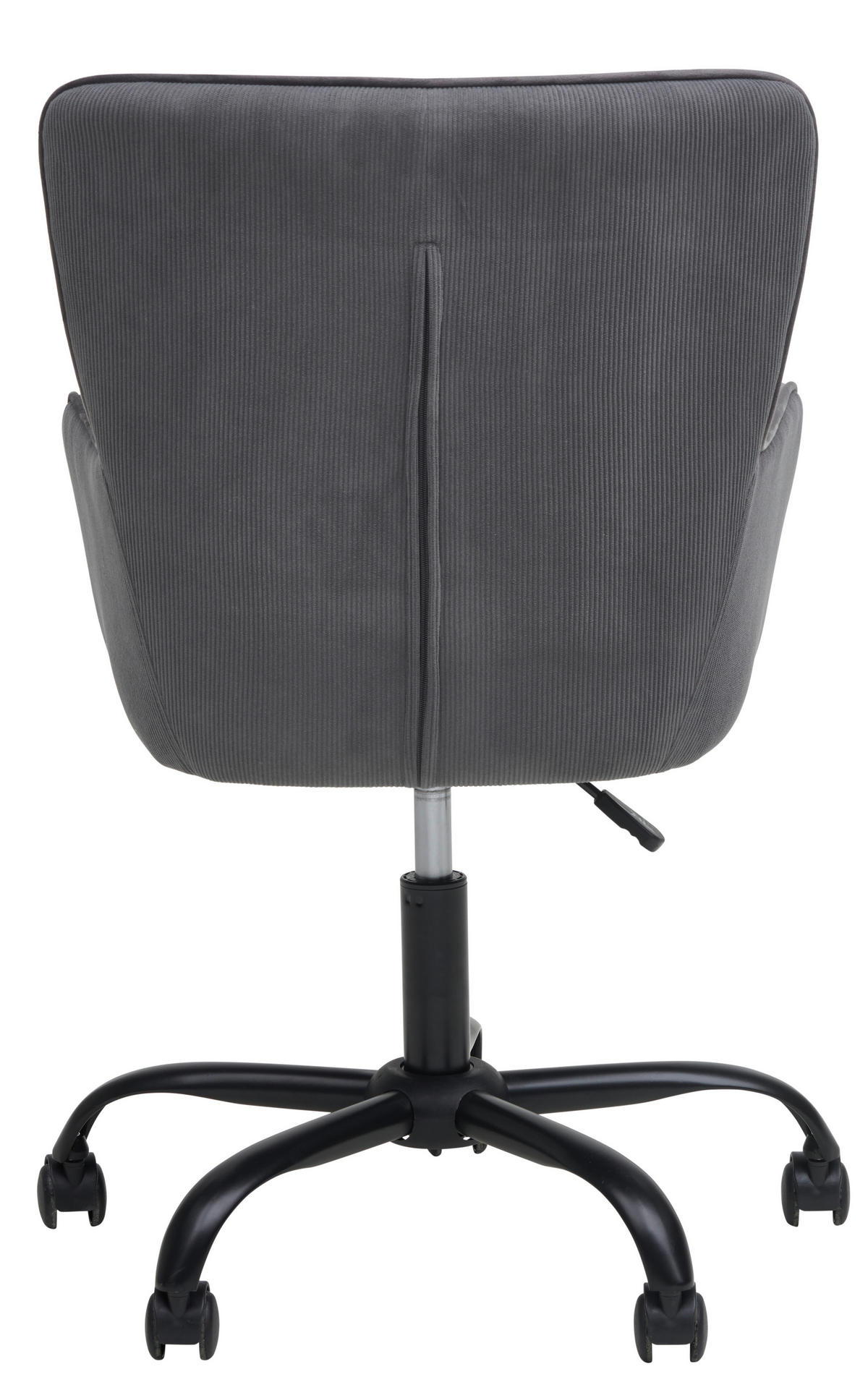DREHSTUHL  in Cord, Samt Grau  - Schwarz/Grau, MODERN, Kunststoff/Textil (61/92/62cm) - Livetastic