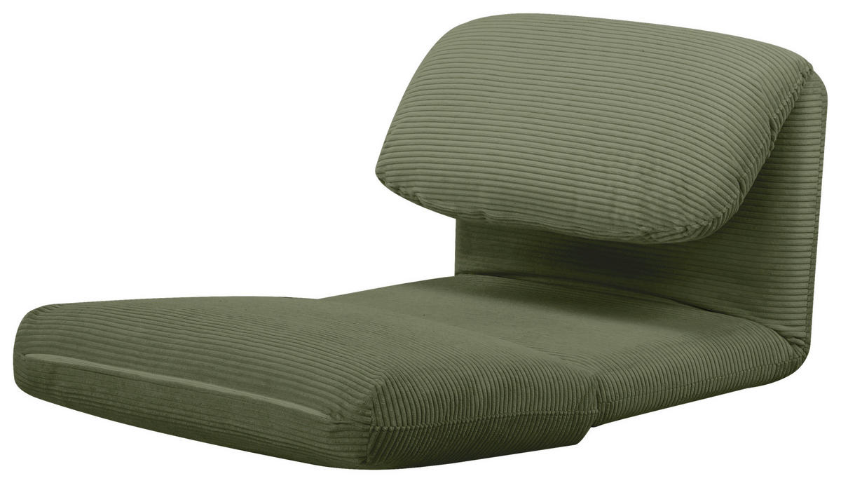 SCHLAFSESSEL Cord Olivgrün    - Olivgrün, Design, Textil/Metall (82/58/78cm) - Livetastic