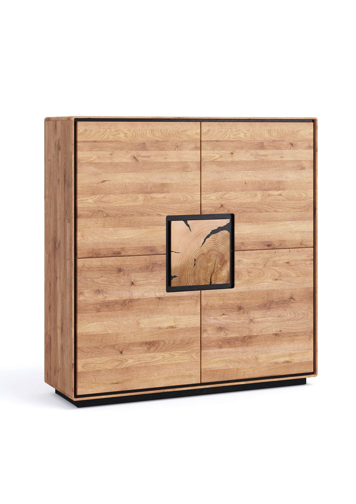 HIGHBOARD    - Wildeiche/Schwarz, Basics, Holz (129cm) - Livetastic